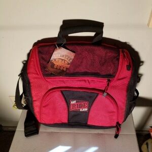 Marlboro Red and Black Travel Toiletry Bag with 'Ride' Patch